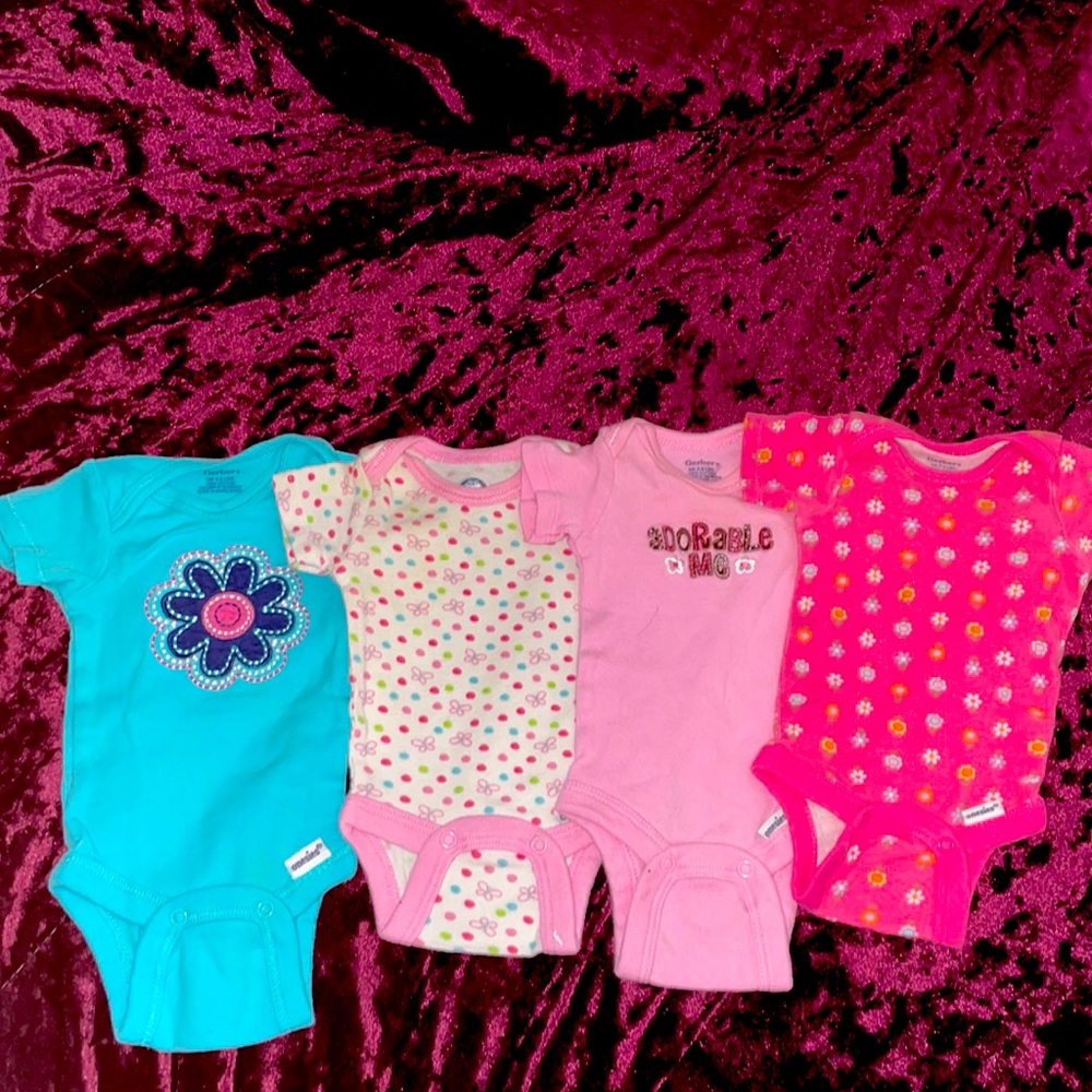 4 babygirl onesies